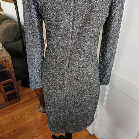 Michael Kors Silver Metallic Evening Dress NWT SZ P/M - Picture 8 of 12
